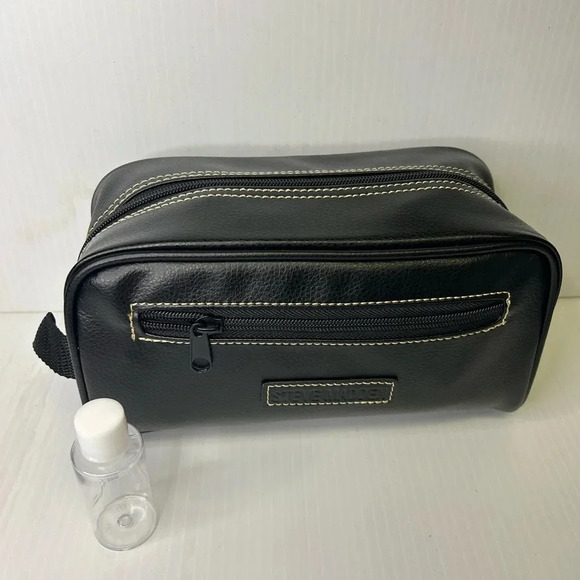 ♠️”Steve Madden” NWT Men’s Travel/Shaving Kit Black w/ Zip Closure & Pocket - Picture 10 of 13